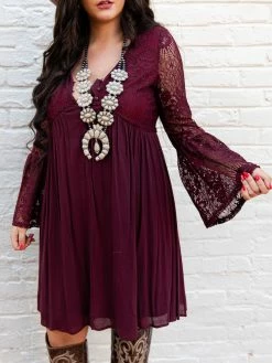D & J Industries The Delilah Bohemian Dress - Purple