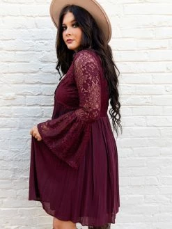 D & J Industries The Delilah Bohemian Dress - Purple