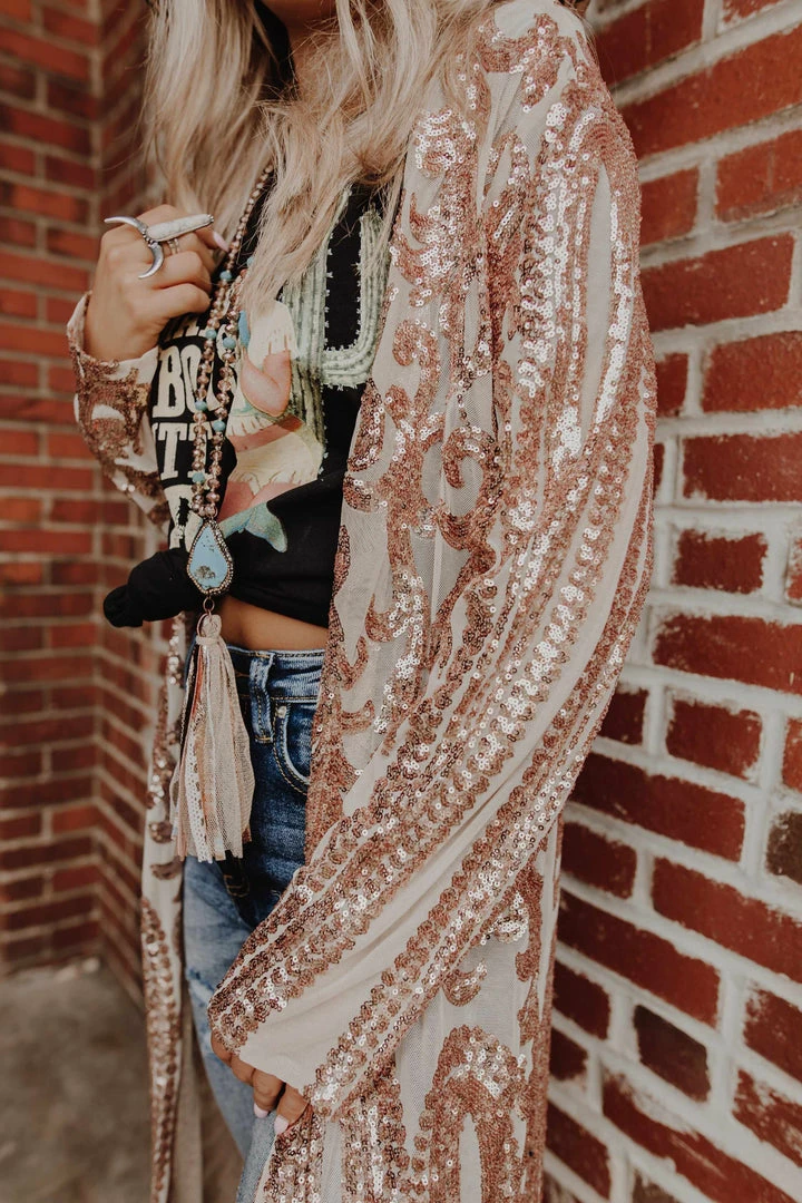 Dongguan Haohoo Clothing CO., Ltd Pre-Orders PREORDER The Royal Sequin Duster - Rose Gold 10 Dongguan Haohoo Clothing CO., Ltd Pre-Orders PREORDER The Royal Sequin Duster - Rose Gold