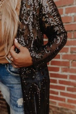 Dongguan Haohoo Clothing CO., Ltd Pre-Orders PREORDER The Royal Sequin Duster - Black