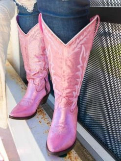Prachi Leather PREORDER Just Call Me Dolly Pink Cowgirl Boots - Wide Calf Pre-Orders