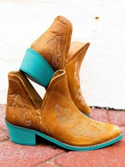 Alig Tannery Liz Embroidered Dream Leather Bootie In Brown Footwear 15 Alig Tannery Liz Embroidered Dream Leather Bootie In Brown Footwear