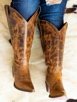 Prachi Leather Stella Mae — Wide Classic Leather Cowgirl Boots In Brown New Arrivals 7 Prachi Leather Stella Mae — Wide Classic Leather Cowgirl Boots In Brown New Arrivals