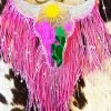 Southern Custom Designs Hand Painted Steer Sunset Fringe Freshie New Arrivals