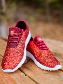 Mango Glitter Bomb Sneakers Adult And Children - Red On White 9 Mango Glitter Bomb Sneakers Adult And Children - Red On White