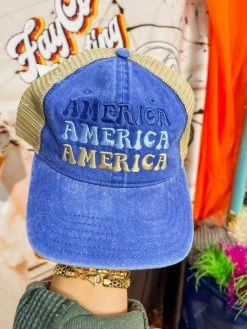 FayCo Summer Fried Swimwear America Denim Hat