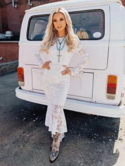 D & J Industries Always Be Mine Dress - White/Neutral