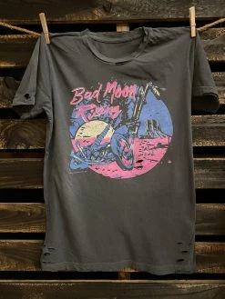 Country Deep Bad Moon Rising Distressed Tee Clothing