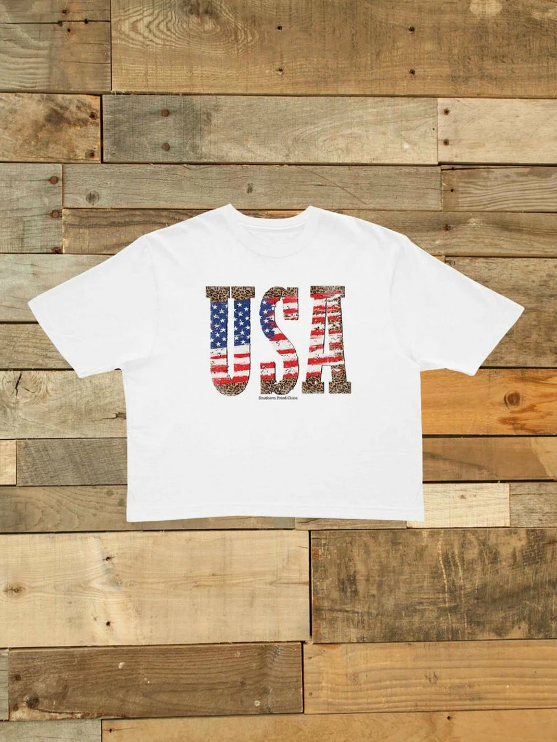 GTN USA Crop Top T Shirt 3 GTN USA Crop Top T Shirt