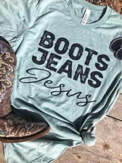 Buckin Barn Tees Boots Jeans Jesus Tee