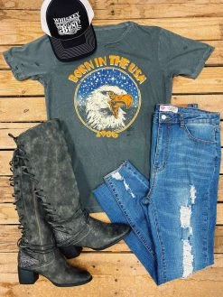 Country Deep Born In The USA Tee Tees