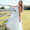 D & J Industries Bridal Lace Long Dress