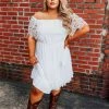 D & J Industries Bride Babes Dress - White Sale!