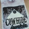 Miss Mud Pie Cowhide Junkie Tee - Gray Clothing