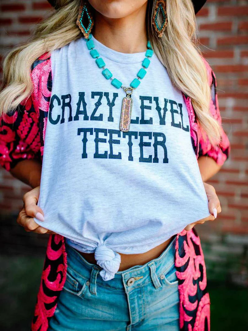 Buckin Barn Crazy Level Teeter Tee Clothing 3 Buckin Barn Crazy Level Teeter Tee Clothing