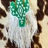 Southern Custom Designs New Arrivals Green Aztec Cactus Fringe Freshie