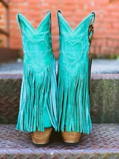 Lane Boots Dreamer Turquoise Fringe Boots By Lane