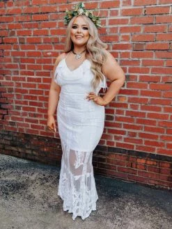 D & J Industries Dressed In White Dress - White Sale!