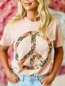 Raisin Arrows Boho Peace Sign T Shirt