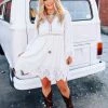D & J Industries Sale! Eyes On You Dress - White