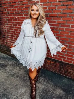 D & J Industries Sale! Eyes On You Dress - White 9 D & J Industries Sale! Eyes On You Dress - White