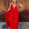 D & J Industries Sale! Feel Like A Lady Dress - Red