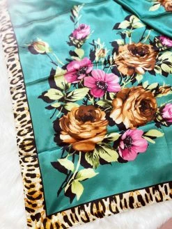 Rowdy Crowd Clothing Fiesty Floral Wild Rag - Emerald