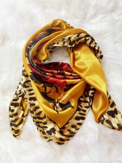 Rowdy Crowd Clothing Fiesty Floral Wild Rag - Mustard