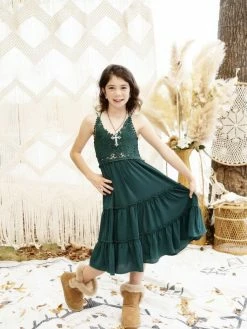 Dongguan Haohoo Clothing CO., Ltd Girls Southbound Dress - Evergreen Sale!