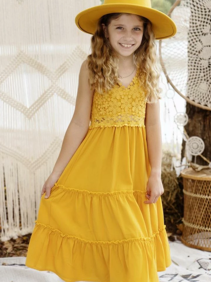 Dongguan Haohoo Clothing CO., Ltd Girls Southbound Dress - Mustard Sale! 3 Dongguan Haohoo Clothing CO., Ltd Girls Southbound Dress - Mustard Sale!