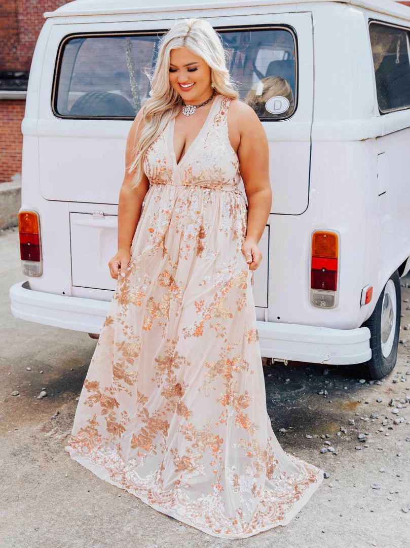 D & J Industries Co., LTD. Golden Goddess Sequin Dress Bridal 3 D & J Industries Co., LTD. Golden Goddess Sequin Dress Bridal