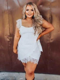 D & J Industries Hello Beautiful Dress - White Sale!