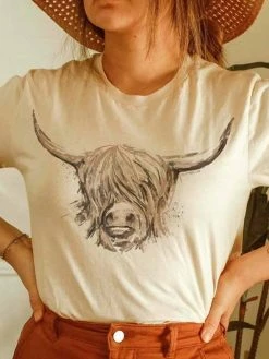 Miss Mud Pie Tees Highland Cow Tee