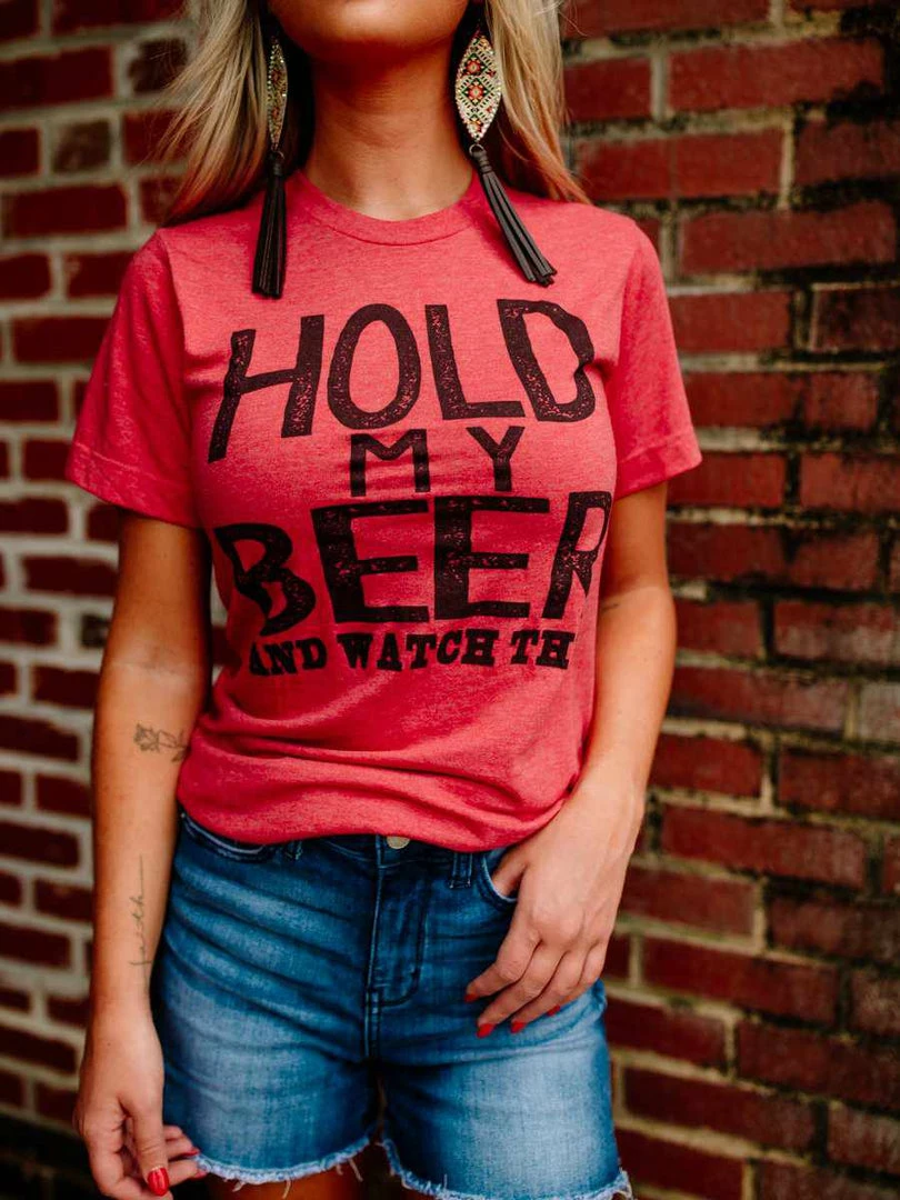 Bling-A-Gogo Hold My Beer Tee 4 Bling-A-Gogo Hold My Beer Tee