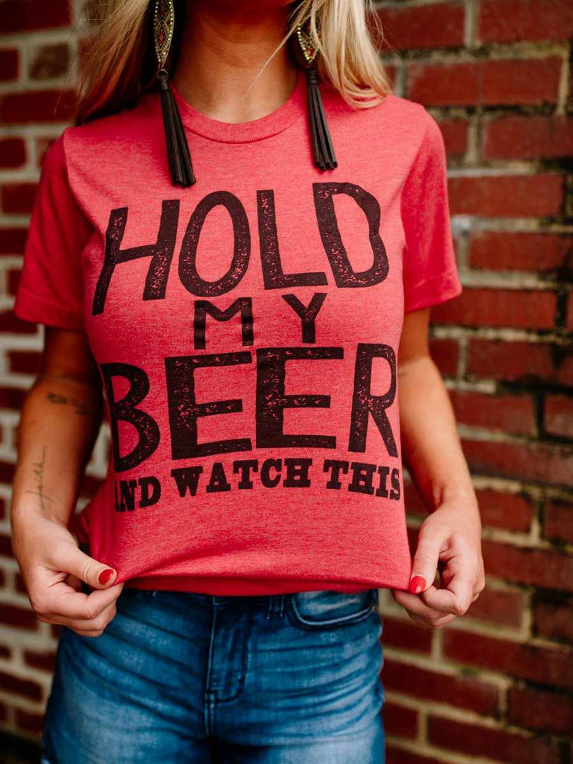 Bling-A-Gogo Hold My Beer Tee 3 Bling-A-Gogo Hold My Beer Tee