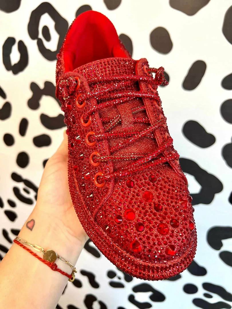 Azalea Wang Glittery Red Chic Sneakers 4 Azalea Wang Glittery Red Chic Sneakers