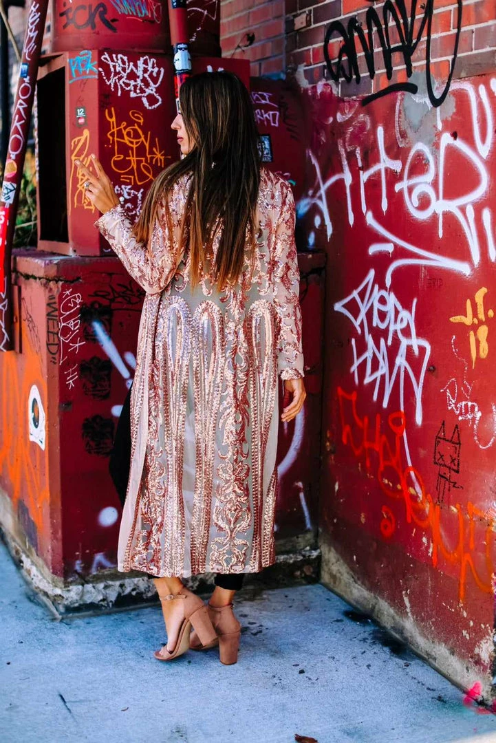 Dongguan Haohoo Clothing CO., Ltd Pre-Orders PREORDER The Royal Sequin Duster - Rose Gold 11 Dongguan Haohoo Clothing CO., Ltd Pre-Orders PREORDER The Royal Sequin Duster - Rose Gold