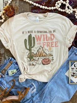 Miss Mud Pie Clothing If I Was A Cowgirl Tee - Cream