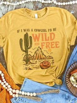 Miss Mud Pie If I Was A Cowgirl Tee - Mustard Clothing