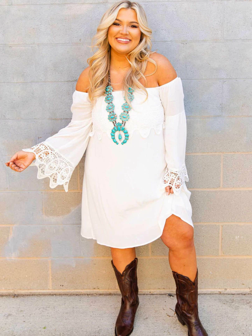 D & J Industries Lace Talk About It Tunic Dress - White 5 D & J Industries Lace Talk About It Tunic Dress - White