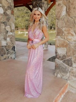 D & J Industries Livin' The Dream Dress - Cinnamon Sequin