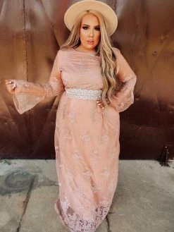 D & J Industries Magic All Around Dress - Peach