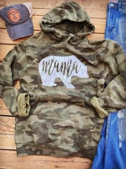 Buckin Barn Tees Mama Bear Camo Hoodie