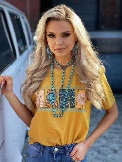 Miss Mud Pie Clothing Mama Tee - Mustard