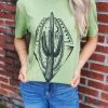 Miss Mud Pie Tees Midnight Cactus Tee - Green