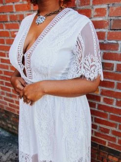 D & J Industries Nobody But You Dress - White