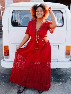 D & J Industries Sale! Nobody But You Dress - Wine