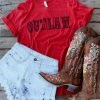 Bling-A-Gogo Outlaw Tee - RED Tees