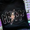 Bling-A-Gogo Mama Lightning Patch T-shirt - Black New Arrivals