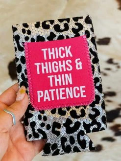 Southern Grace Thick Thighs & Thin Patience Sequin Can Coolers - Slim Can New Arrivals